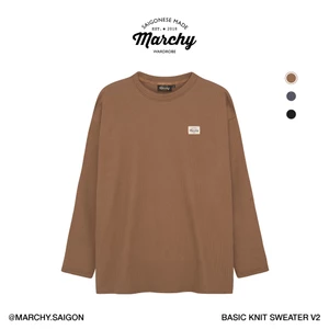 MARCHY - Basic Knit Sweater V2 - Áo len tay dài