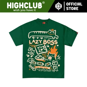 Áo Thun HIGHCLUB YOTC 2 Tay Lỡ Unisex Nam/Nữ XANH LÁ Cổ Tròn - HIGHCLUB Brand Chính Hãng
