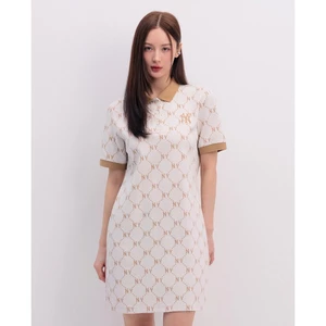 MLB - Đầm polo nữ cổ bẻ tay ngắn mini Diamond Monogram Jacquard Piqué_3FOPM0443-50CRS