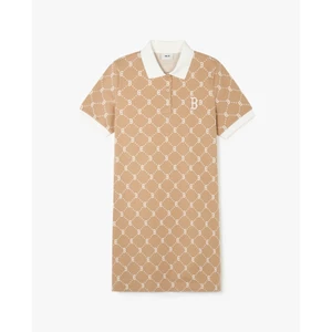 MLB - Đầm polo nữ cổ bẻ tay ngắn mini Diamond Monogram Jacquard Piqué_3FOPM0443-43CAL