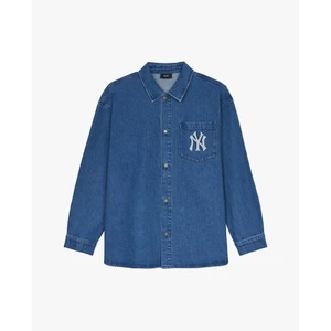 MLB - Áo sơ mi denim unisex cổ bẻ tay dài Logo Coopers Mega_3ADRB0144-50INS