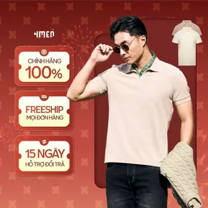 Áo Polo Nam Dệt Kim Dây Kéo Form Slimfit 4MEN PO174 mềm mại, co giãn, tôn dáng, dễ phối