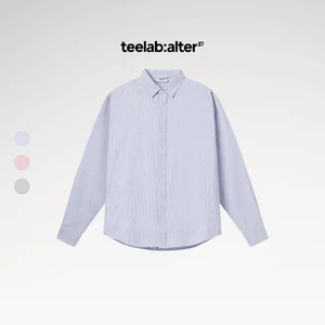 Sơ Mi Dài Tay Kẻ Sọc Teelab Alter Oxford Symbol Logo Oversized Shirt SS047