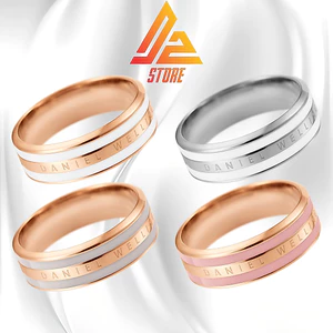 Nhẫn DW v2 Emalie - Nhẫn cặp đôi thời trang Titanium 316L thép không gỉ [Bảo Hành 5 năm]