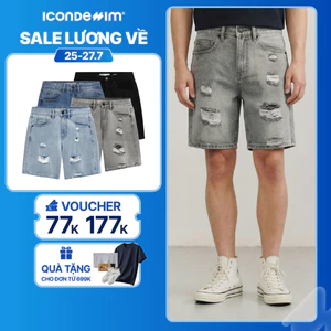 Quần Short Nam ICONDENIM Orgnls Raw Edge Shorts Form Loose QSID0262