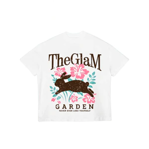 TheGlam CHÍNH HÃNG - Áo Thun Trắng "THEGLAM GARDEN" Form Boxy UNISEX - TS06-18