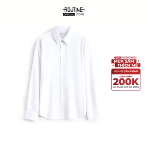[🔥HOT] Áo Sơ Mi Nam Công Sở Tay Dài Trắng Trơn Form Fitted - Routine 10S26SHL054