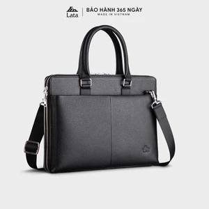 Cặp Công Sở da bò Lata (Thời trang nam basic đựng laptop 14 inch - Cặp da thật CADA09)