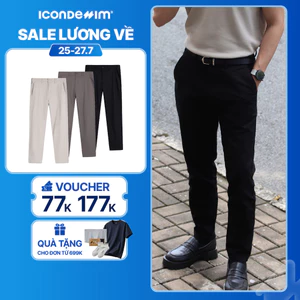 Quần Kaki Nam ICONDENIM Ống Ôm Fundamental Form Slim QKID0032