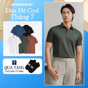 Áo polo nam PROCOOL ICONDENIM form slim-fit, công nghệ hạt làm mát thoáng khí, co giãn 4 chiều, vải mịn ít nhăn PLID0153