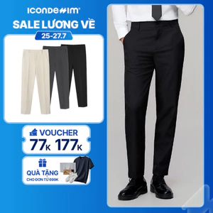 Quần Tây Nam ICONDENIM Ống Suông Co Giãn Basic Form Straight QTID0064