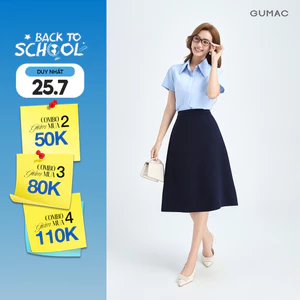 Chân Váy Chữ A Nữ GUMAC Chân Váy Công Sở Dáng Dài Có Túi Lưng Cao Chất Tuyết Mưa Thanh Lịch BVE00013