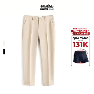 Quần Tây Dài Trơn Form Slim Crop - Routine 10S25PFO001
