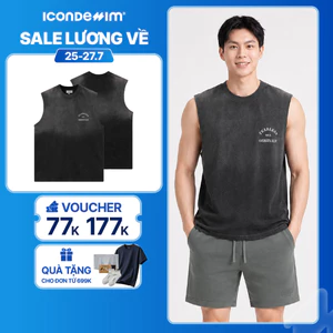 Áo Tanktop Nam ICONDENIM Steel Fade Form Regular TTID0049