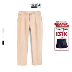 Quần Kaki Dài Nam Cotton Trơn Form Slim - Routine 10S25PCA016