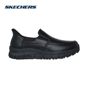 Giày Thể Thao Nữ Skechers Slip-ins Work Nampa Engus Bảo Hộ Lao Động-108235-BLK Air-Cooled Memory Foam