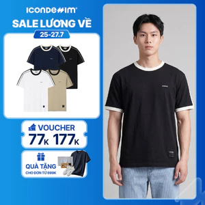 Áo Thun Nam ICONDENIM Họa Tiết Phối Viền Orgnls Take A Move Form Regular ATID0367