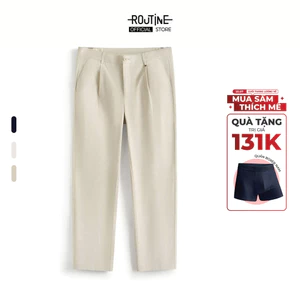 Quần Dài Kaki Nam Nhãn Kim Loại Form Tapered - Routine 10S26PCA001P