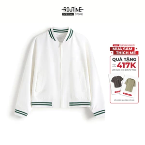 Áo Khoác Bomber Nam Phối Rib Hình In Khóa Kéo Form Regular - Routine 10S25JAC001