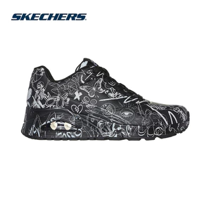 Giày Thể Thao Nữ Skechers Vexx SKECHERS Street Uno Process Sketch-177972-BKW Air-Cooled Memory Foam Online Sale