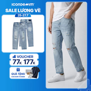 Quần Jeans Nam ICONDENIM Ống Suông Elevyn Form Straight QJID0272
