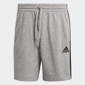 adidas Phong cách sống Quần short vải thun da cá 3 Sọc Essentials Nam Xám GK9599