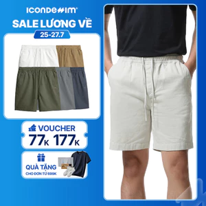 Quần Short Kaki Nam Lưng Thun ICONDENIM Fabric Thoáng Mát Trẻ Trung QSID0137