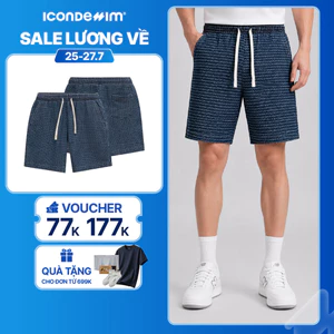 Quần Short Jeans Nam ICONDENIM Gridline Form Loose QSID0266
