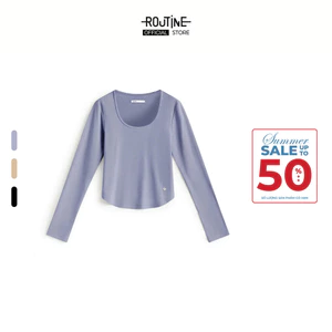 Áo Thun Tay Dài Nữ Có Nhãn Metal Form Fitted - Routine 10F25TSLW001