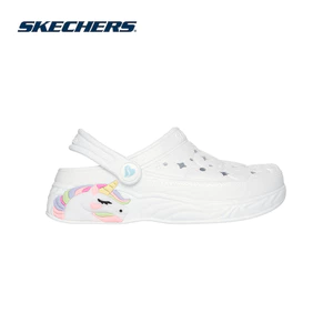 Giày Clog Bé Gái Skechers Foamies Unicorn Dreamer Shimmer Slay-308401L-WHT