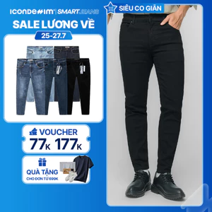 Quần jeans nam cao cấp ICONDENIM, quần bò smart fit tôn dáng , siêu co giãn 4 chiều, SMARTJEANS