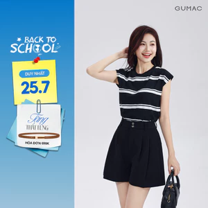 Áo Thun Nữ GUMAC Form Suông Tay Liền Cánh Dơi Kẻ Sọc Thun Co Giãn Trendy LATG0409