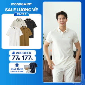Áo Polo Nam ICONDENIM Họa Tiết Phối Viền Trim Color Form Regular PLID0183