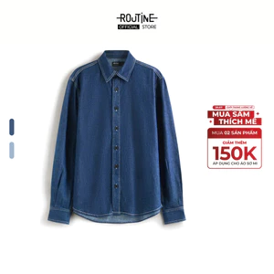 Áo Sơ Mi Jeans Nam Tay Dài Trơn Form Regular - Routine 10S25DSH004
