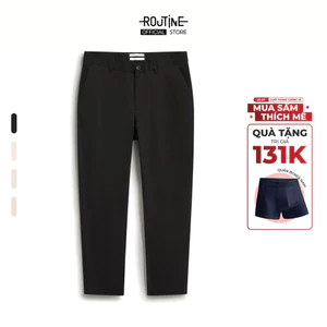 Quần Kaki Nam Cotton Trơn Form Slim Cropped - Routine 10S25PCA015