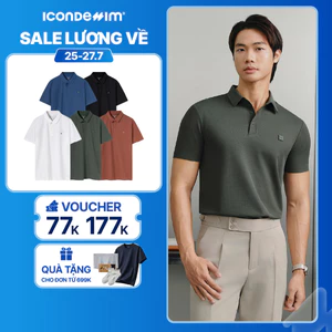 Áo polo nam PROCOOL ICONDENIM form slim-fit, công nghệ hạt làm mát thoáng khí, co giãn 4 chiều, vải mịn ít nhăn PLID0153