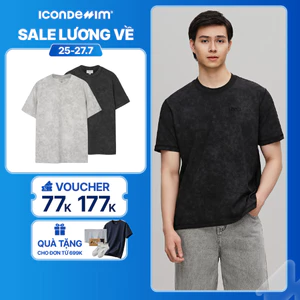 Áo Thun Nam ICONDENIM Basic Logo Wash Form Regular ATID0519