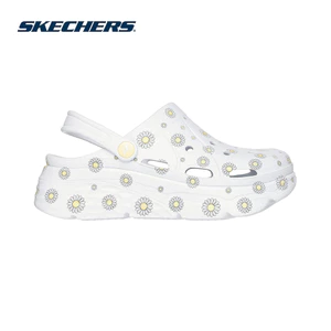 Giày Clog Nữ Skechers Foamies Max Cushioning Bloom - 111672-WHT