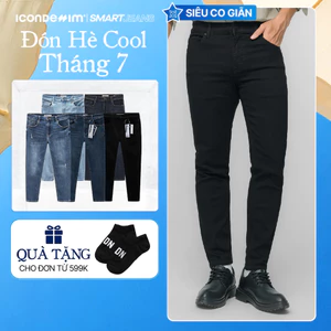 Quần jeans nam cao cấp ICONDENIM, quần bò smart fit tôn dáng , siêu co giãn 4 chiều, SMARTJEANS