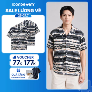 Áo Sơ Mi Nam ICONDENIM Tay Ngắn Sandstorm Form Relaxed SMID0393