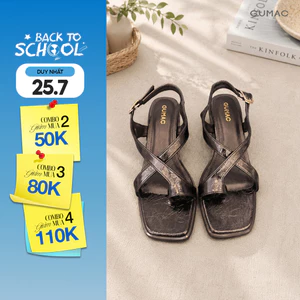 Giày Sandal Nữ GUMAC Mũi Vuông Xỏ Ngón Quai Chéo Mảnh Ôm Chân Tinh Tế GG06038