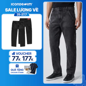 Quần Jeans Nam ICONDENIM Ống Suông Scar Form Straight QJID0270