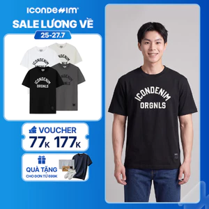 Áo Thun Nam ICONDENIM Họa Tiết Orgnls College Graphic Form Regular ATID0357