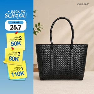 Túi xách nữ dáng ngang GUMAC form đứng chất liệu da giả mịn lì quai mềm thoải mái TXG05033