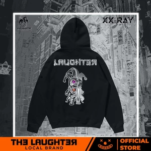 Local brand [The Laughter] XX-Ray Âm Bản Áo MŨ HOODIE - NỈ DA CÁ