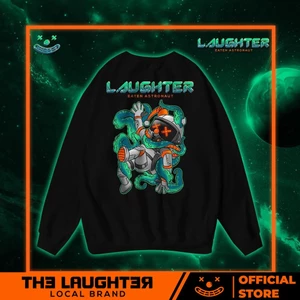 Local brand LAUGHTER EATEN ASTRONAUT SWEATER - Áo nỉ chân cua cotton - PHI HÀNH GIA