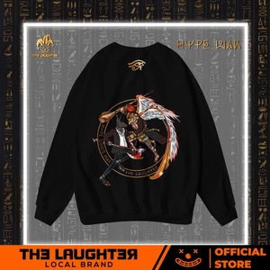 Local brand LAUGHTER HYPE WAR - Áo nỉ dài tay oversized cotton