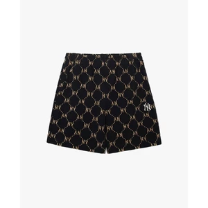 MLB - Quần short unisex ống rộng Jacquard Dia Monogram_3ASPM0144-50BKS