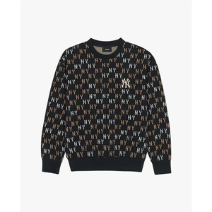 MLB - Áo sweatshirt unisex cổ tròn tay dài Classic Monogram Jaquard_3AMTM0344-50BKS