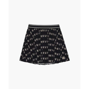 MLB - Chân váy xếp li mini Monogram_3FSKM0144-50BKS